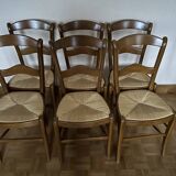 Cherry wood dining chairs