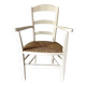 Fauteuil en bois et paille , esprit campagne