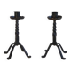 Pair of brutalist hammered iron candlesticks 1960