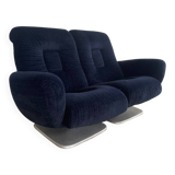 Sofa set + armchair + footrest Jean Prévost – 1970s