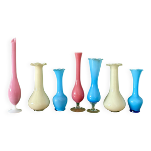 Lot de 7 vases/soliflores