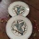 Two old plates Dove cherry Keller & Guerin Geo Conde de Lunéville.