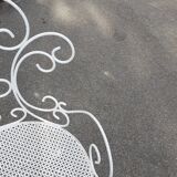 Old wrought iron garden furniture