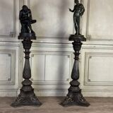 Pair of Bronze Pedestals, Italy, 19th Century