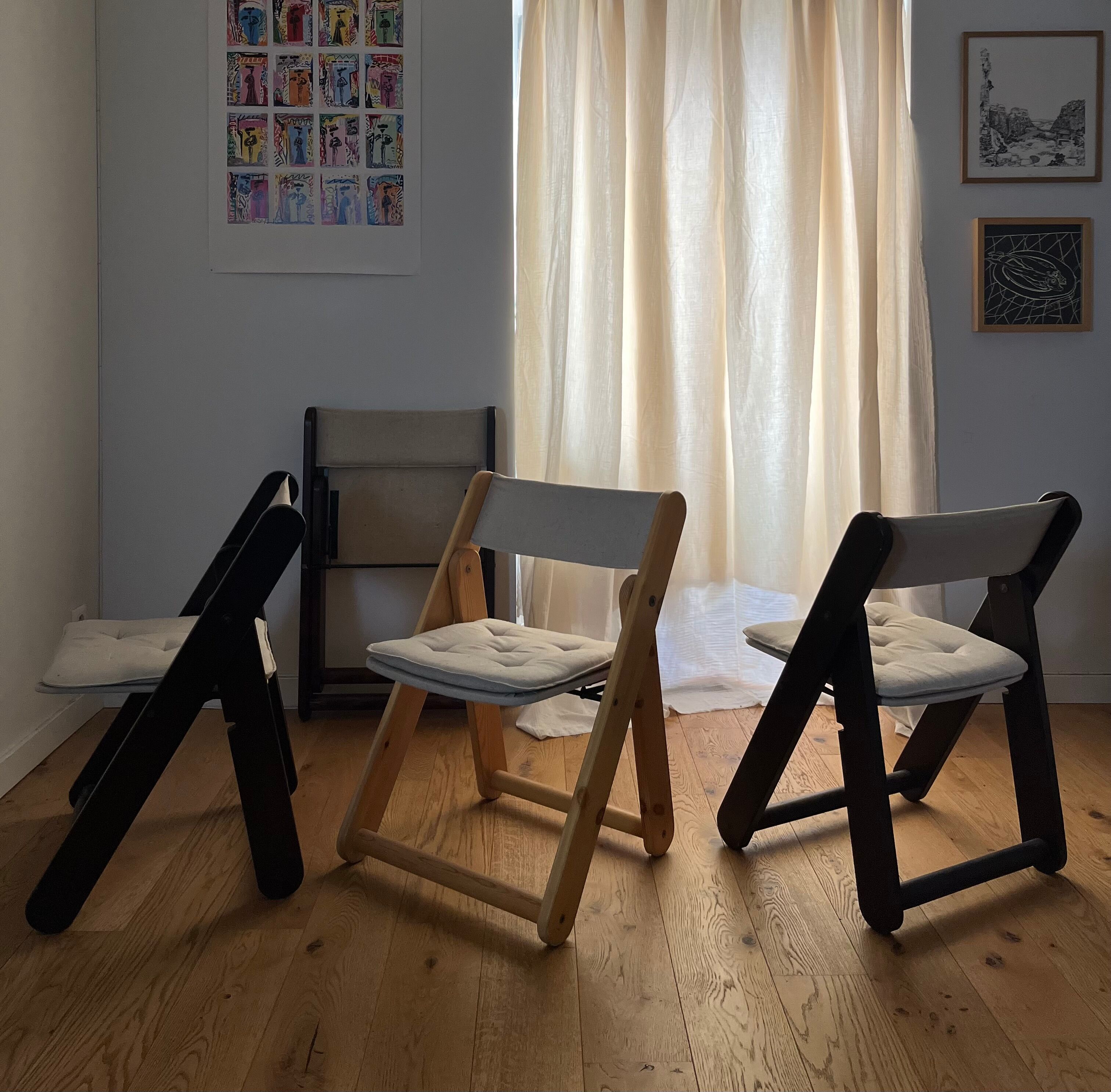 Suite of 4 chairs "Kon Tiki" by Gillis Lundgren for Ikea, circa 1970