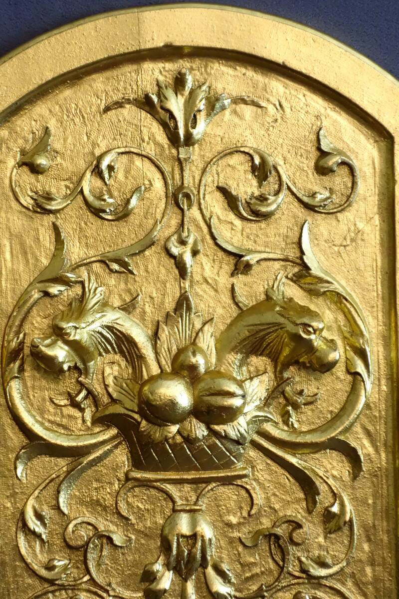Panneau sculpté doré Renaissance XIXème