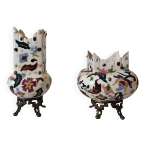 2 vases en porcelaine