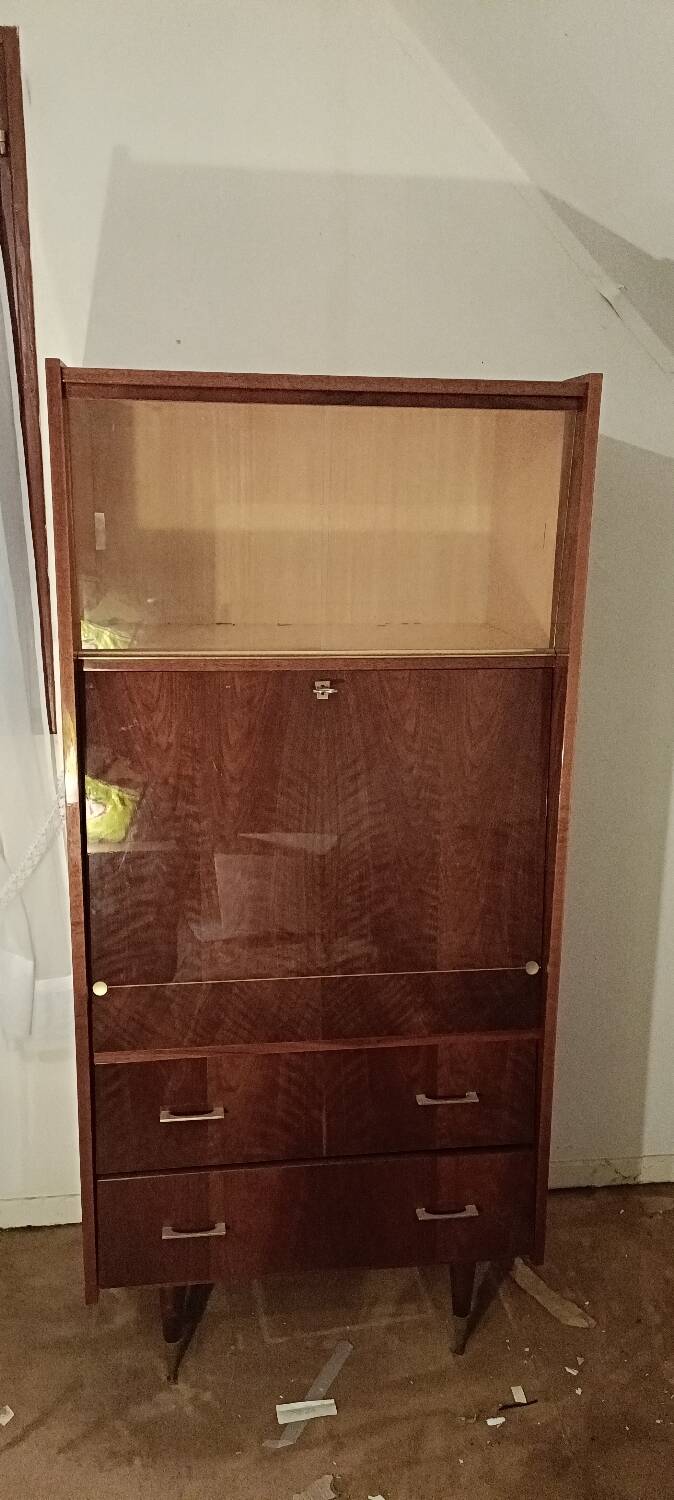 Secrétaire an 60 vernis, vintage