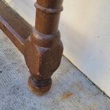 Antique 1900s Solid Oak Rustic Farmhouse Console Side Table