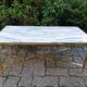 Marble and brass coffee table