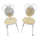 Paire de chaises de jardin en fer forgé