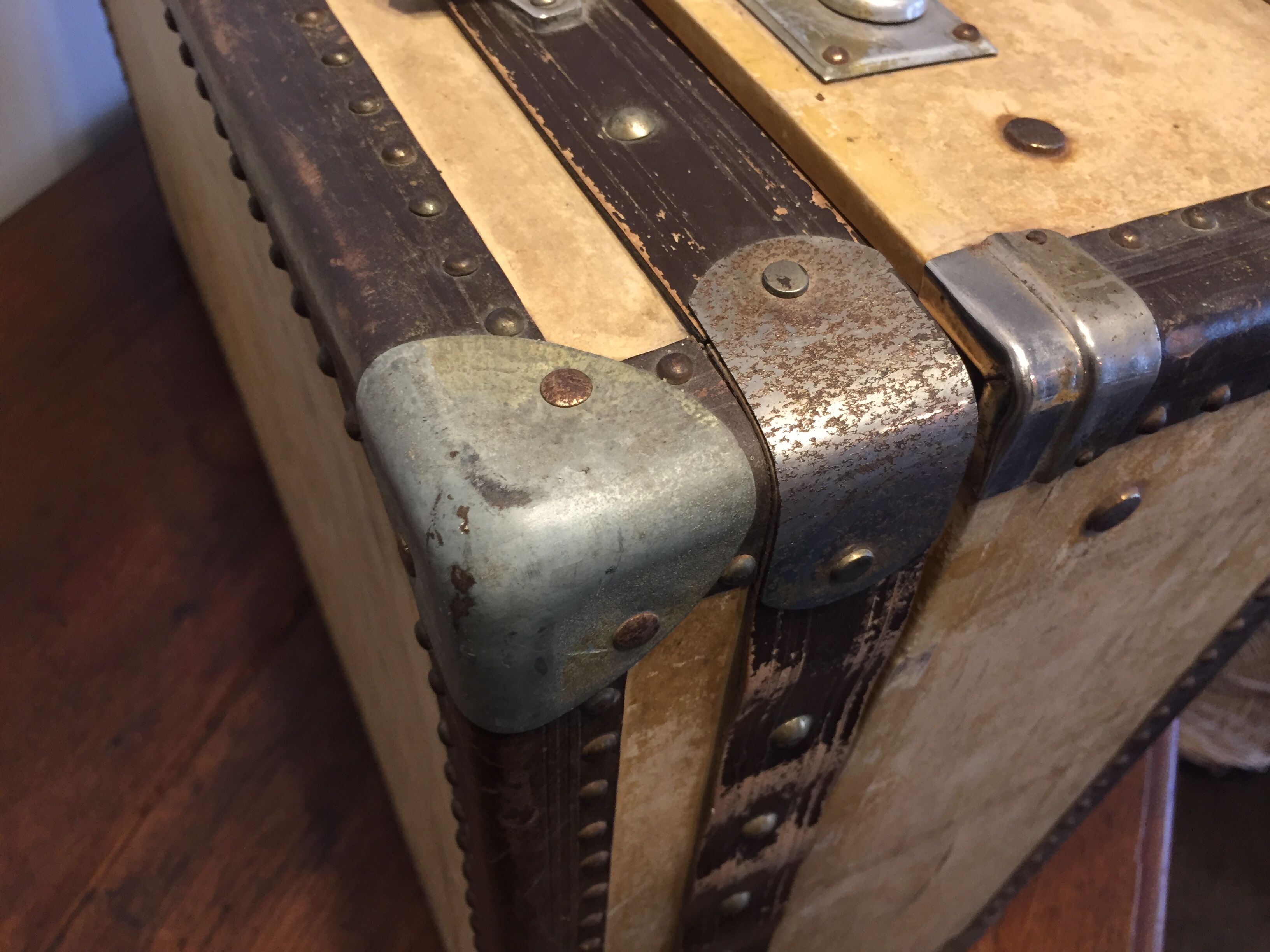 Suitcase wood vellum
