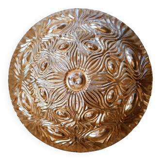 Vintage ceiling light in gold iridescent glass