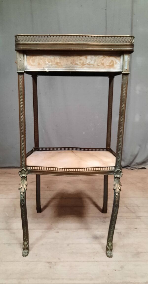 Table d appoint bronze et onyx