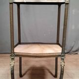 Bronze and onyx side table