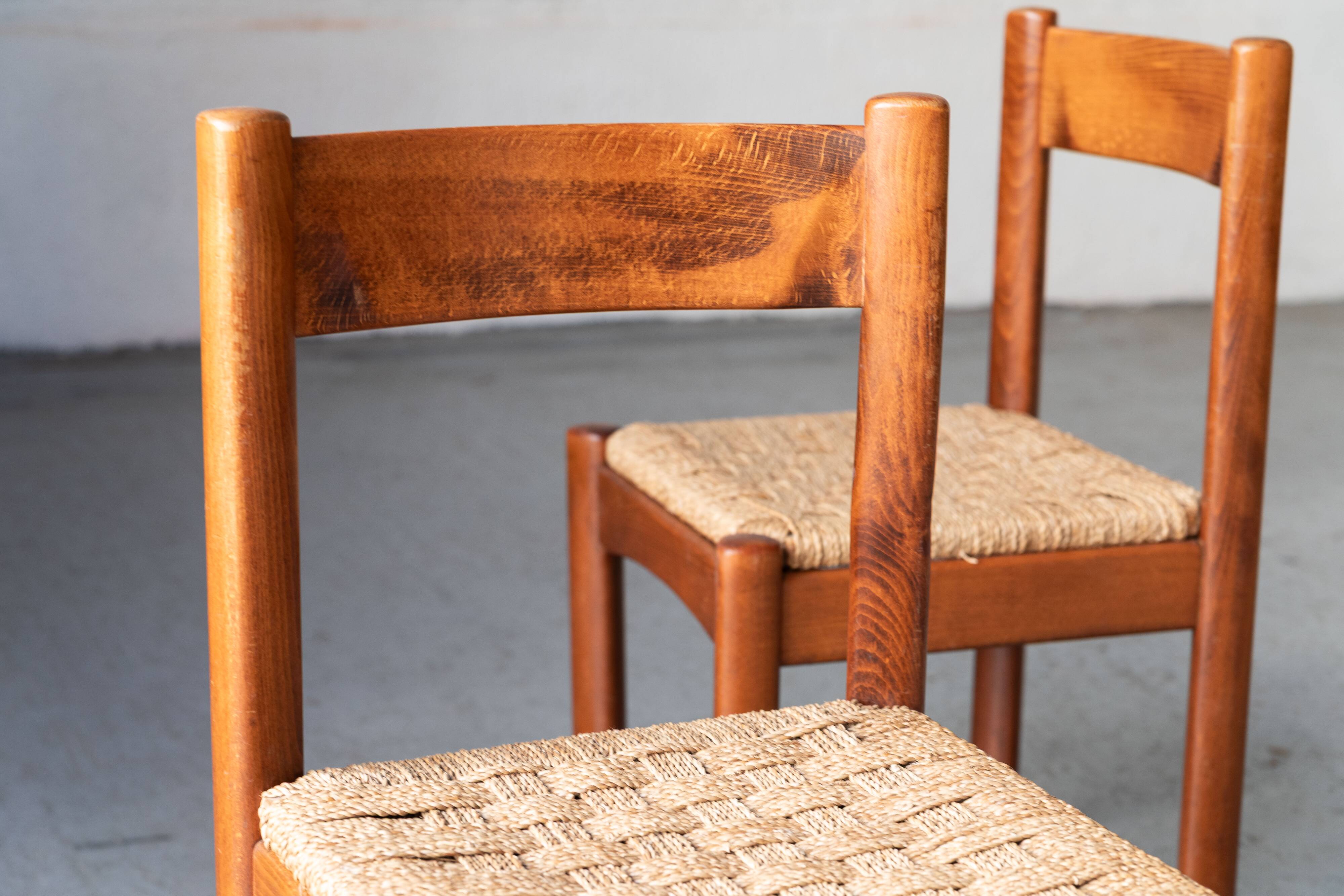Rustic dining chairs, Italy, 1960's