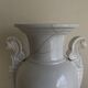 XXL white lion head neo-classical amphora vase from the Empire Consulate.