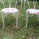 Lot of 5 armchairs for wrought iron garden lounge