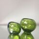 Set of 2 heart shaped Holmegaard crystal vases by Per Lutken