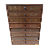 Haberdashery furniture 8 drawer Chandeliers Thiriez Cartier Bresson wood sewing