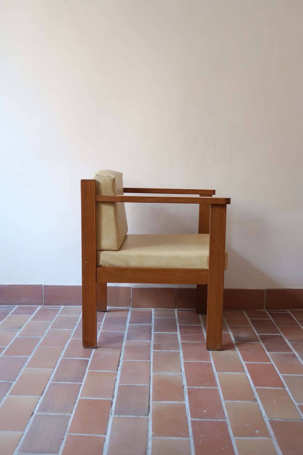 Pair of yellow armchairs