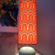 Lampe posée, abat-jour fait main