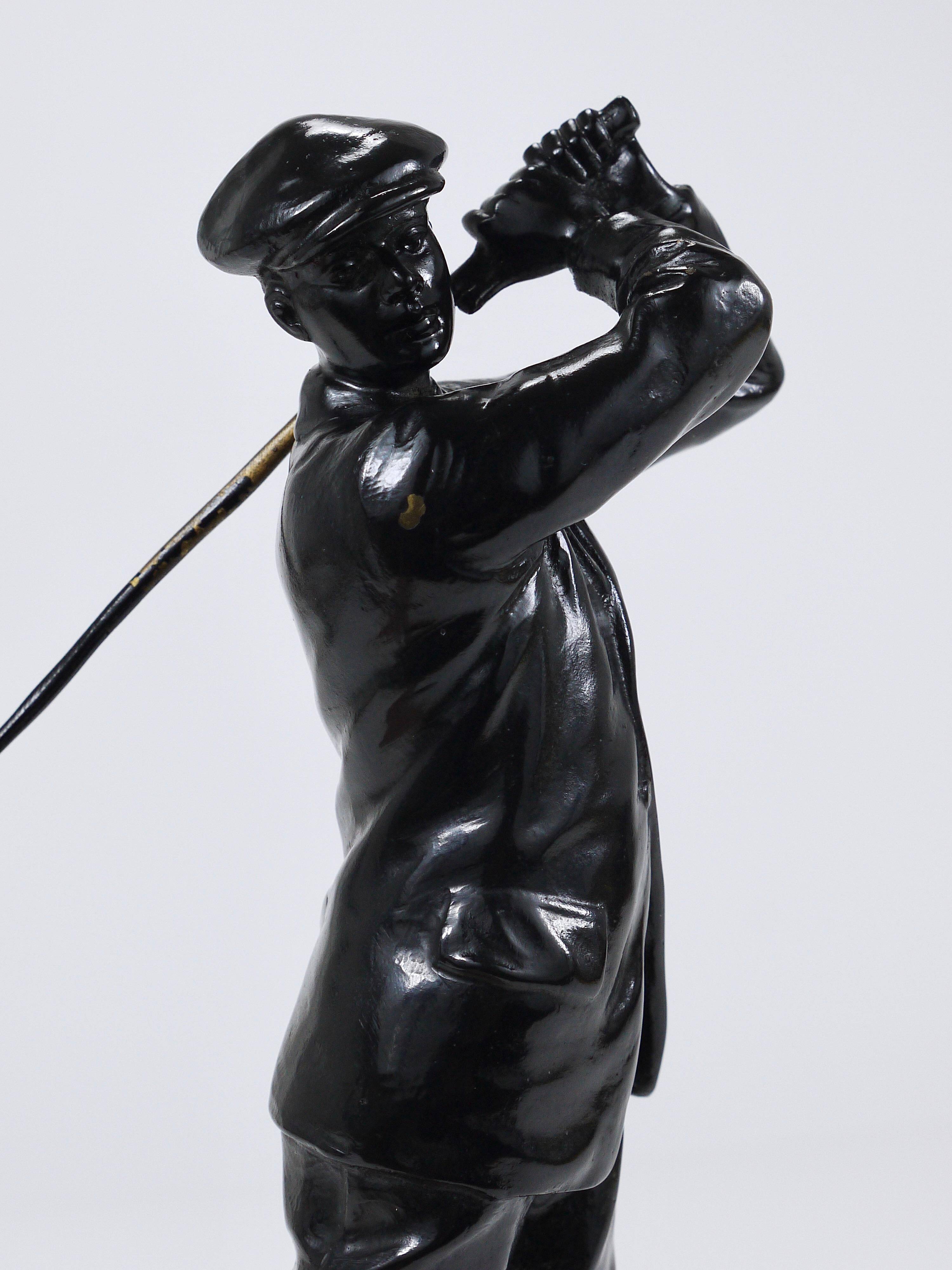 Bronze statue of the golfer Harry Vardon from the 1920s, Richard Thuss, Argentor Vienna.