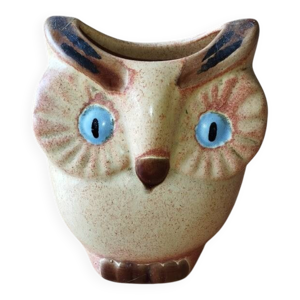 Vase hibou en céramique - vallauris