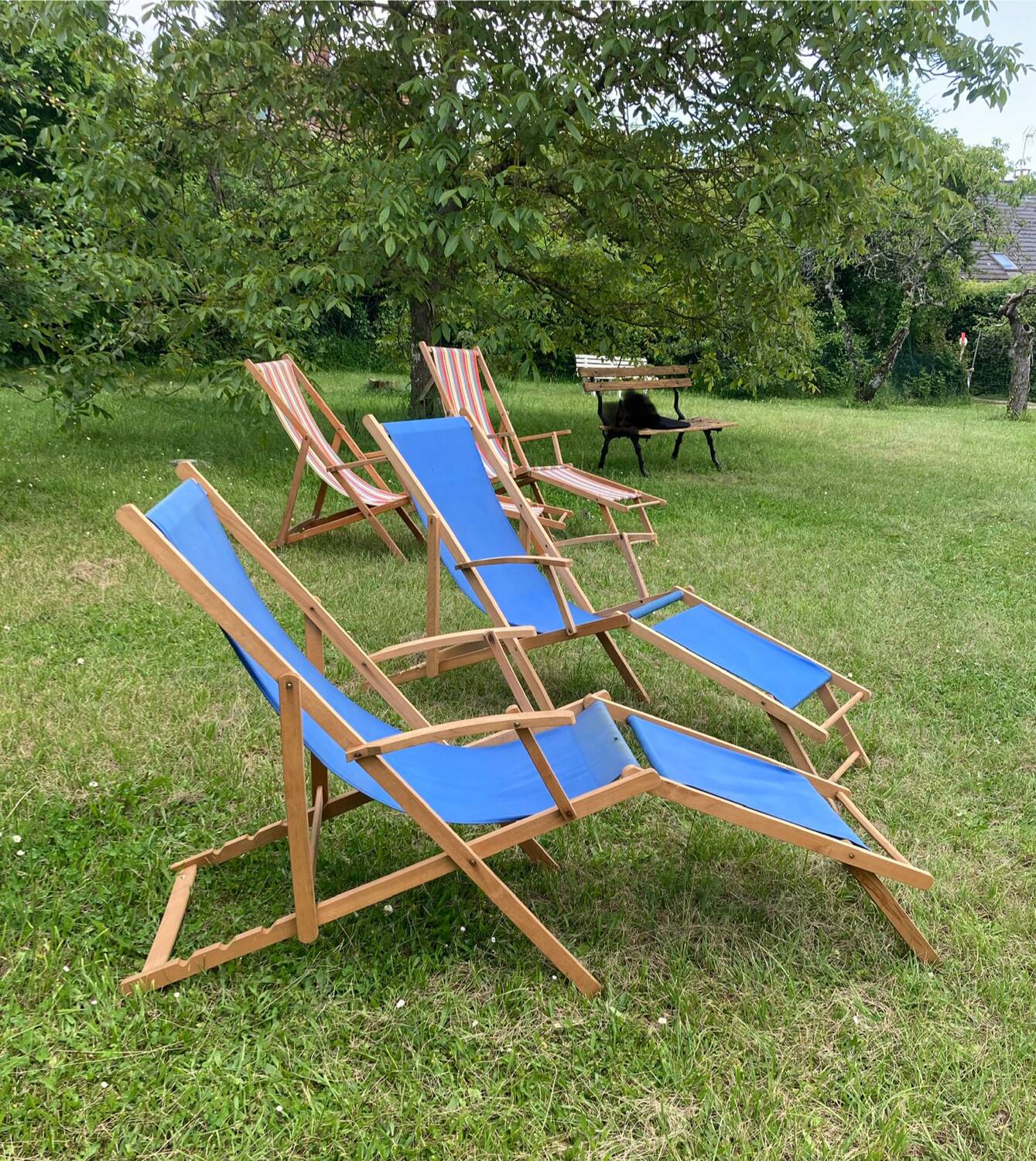 Mid 20th century sun loungers