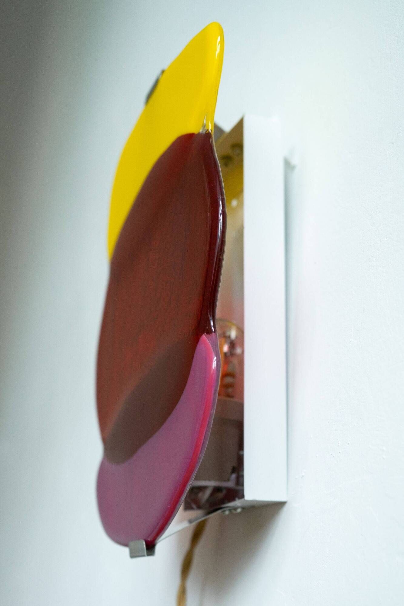 Handcrafted glass wall light