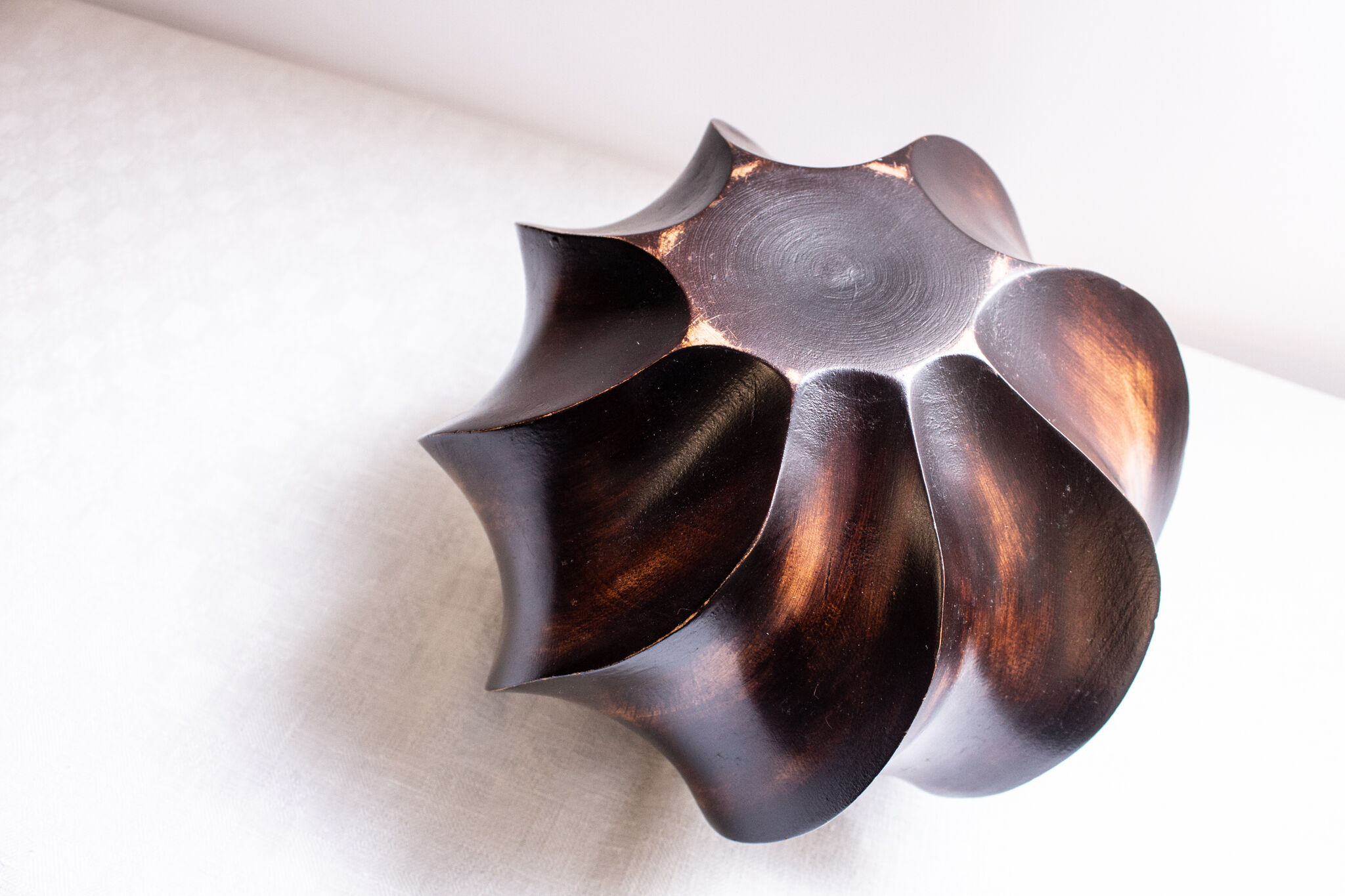 Midcentury wooden vase