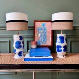 "Initial" SPOT x ATOME lamp pair in ceramic - 2026 (Royal blue)