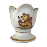 Limoges porcelain teddy bear egg cup