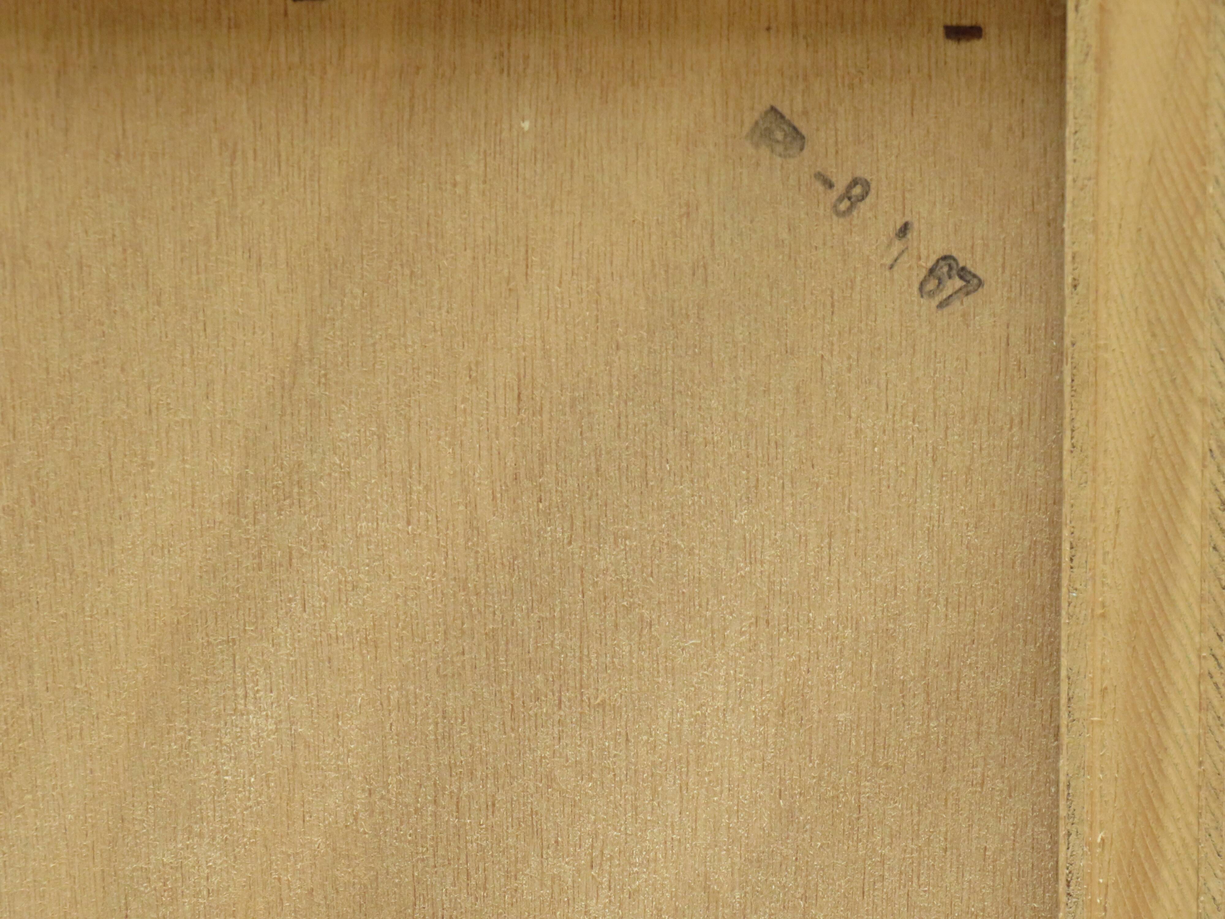 Wardrobe secretary child 60s wood and rattan feet compass