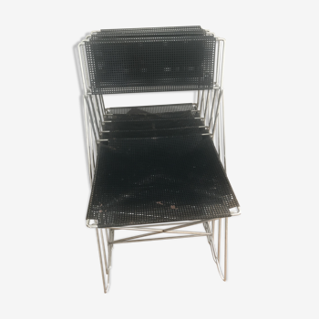 Lot of 5 chairs X-Line by Niels Jørgen Haugesen - 1970