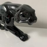 Black ceramic tiger art deco style