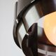 Vintage Italian Metal and Opaline Glass Pendant Lamp, 70s
