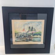Original etching – View of Paris and Notre-Dame