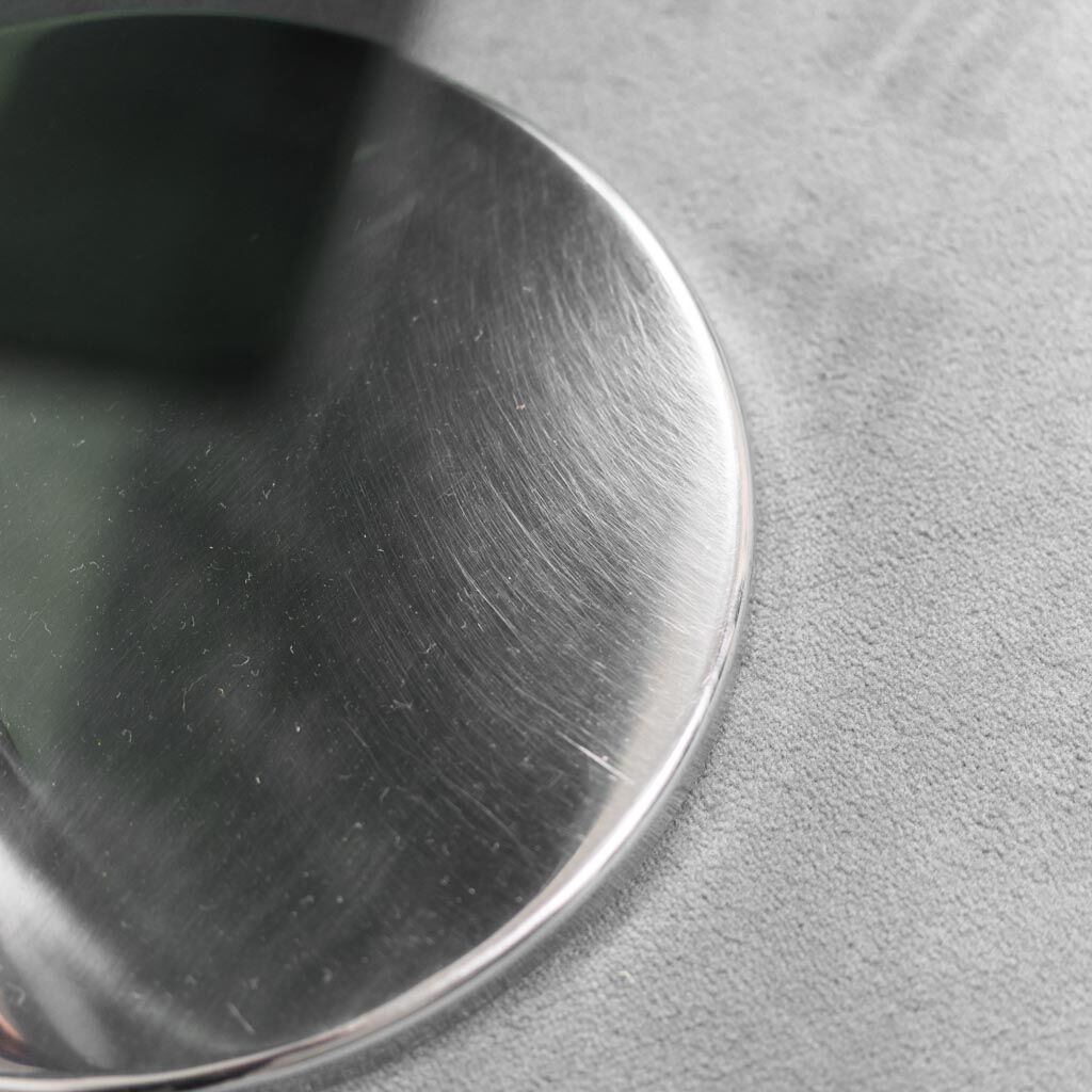 Console table in chromed steel and smoked glass of the 70s vintage