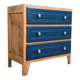 Commode art déco bois brut et bleu 1940
