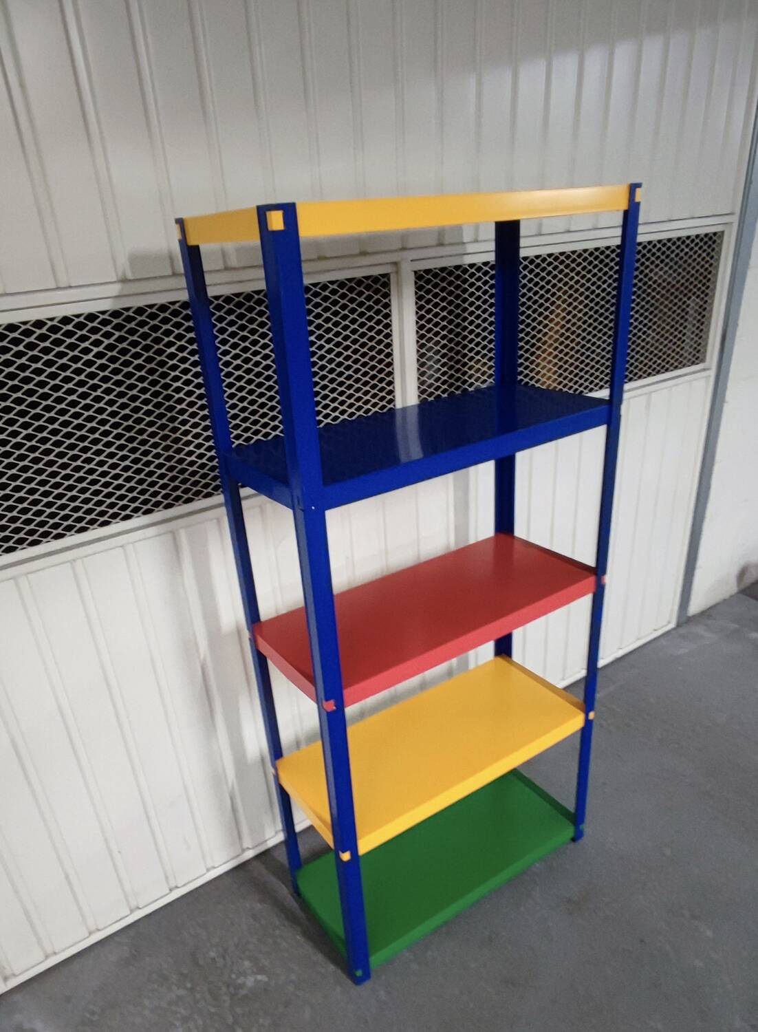 80s colored shelves.