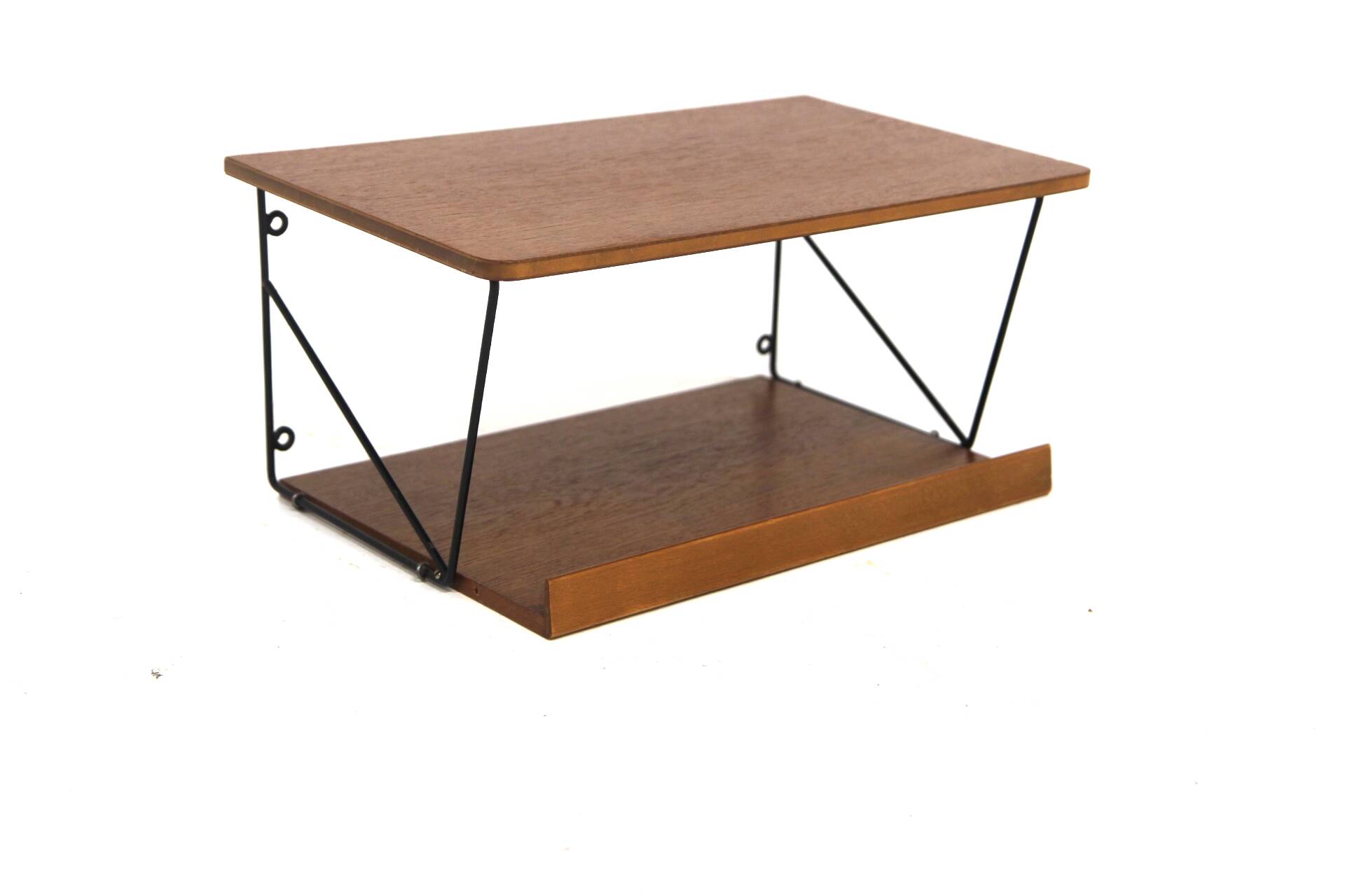 Wall shelf, Scandinavian bedside table in teak, Sweden, 1950.