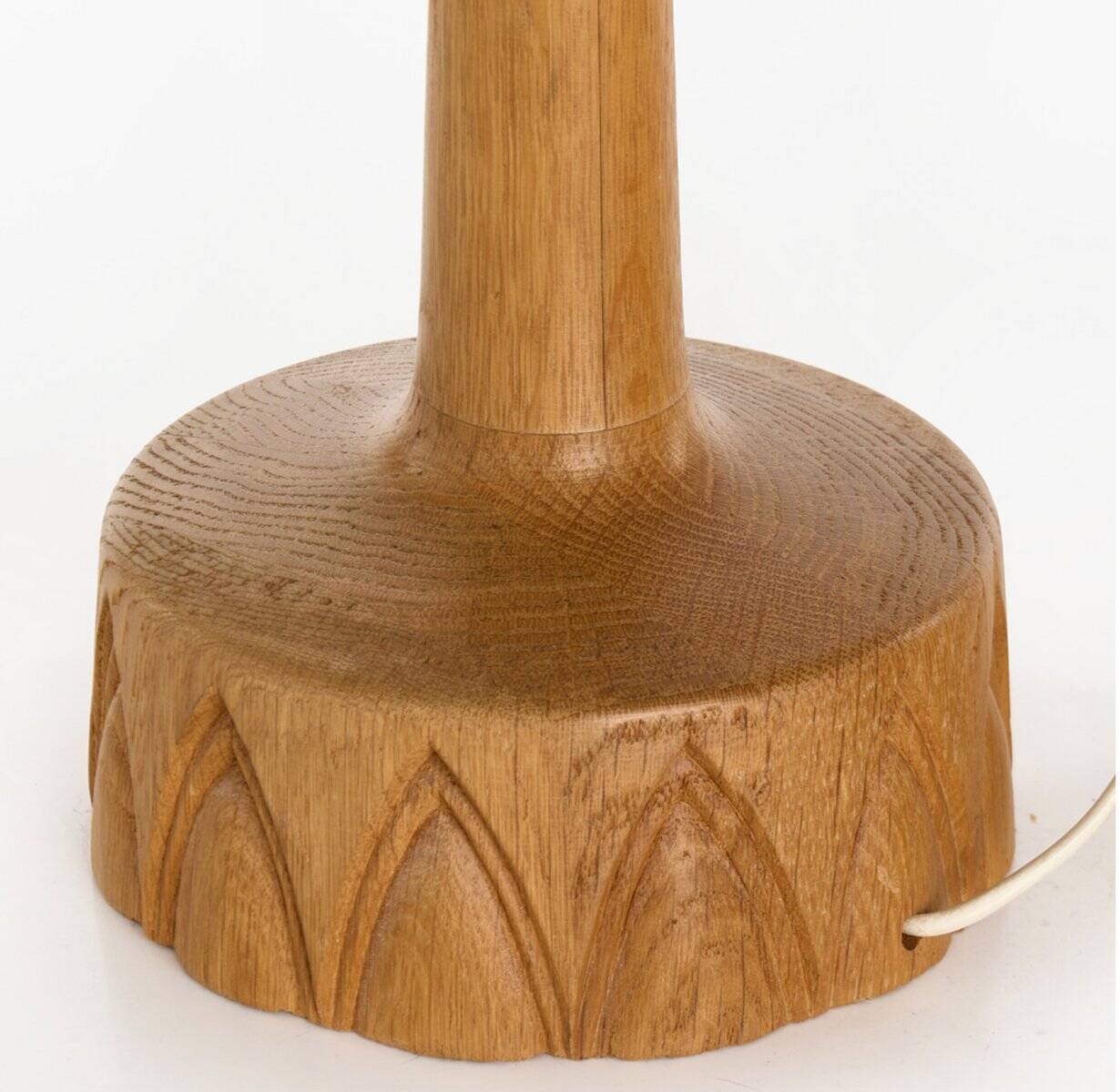 Oak table lamps by AB Stilarmatur Tranås, Sweden, 1960s, set of 2