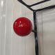 Iron cloakroom wall-mounted port multicolored balls mirror door umbrellas hats circa 50