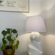 Lampe couple enlacé en céramique