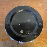 Antique Wall Lamp Ceiling Light Molded Glass + Vintage Black Metal Bracket