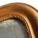 Large Louis-Philippe mercury mirror, antique mirror decoration.