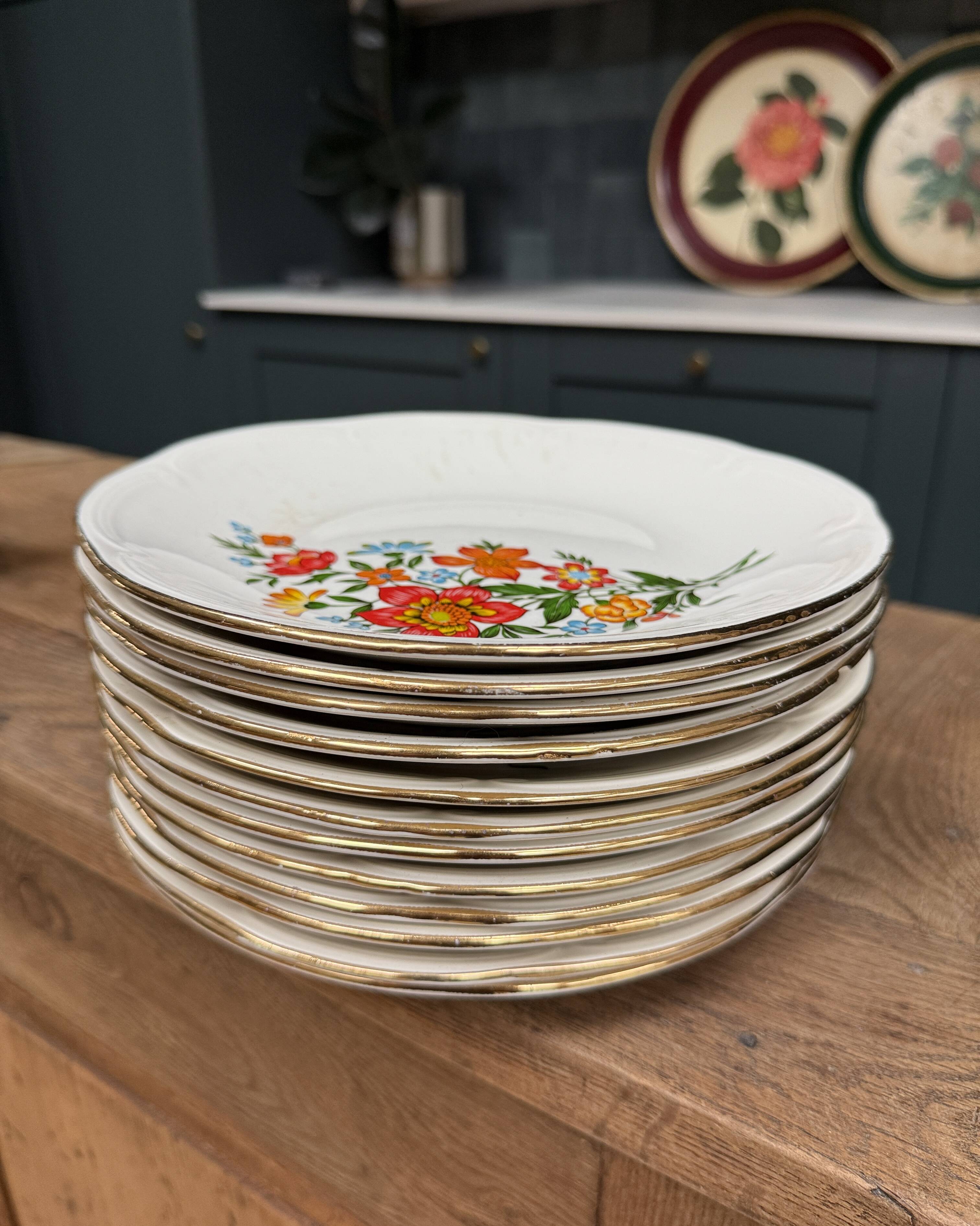 Vintage Gien flat plates