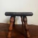 Duo of small benches, stools, wooden footrests from the 1950s