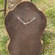 Beveled gilded wood mirror with violin shapes, Louis XV baroque style shell
